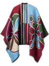 La Doublej Poncho In Eclipse Placee In Blue