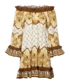 La Doublej Boho Mini Dress In Brown