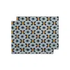 La Doublej Placemat Set Of 2 In Plaza Small Light Blue