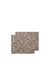 La Doublej Placemats Set Of 2 (35x45) Lady Leopard Acqua Acquamarin In Lady Leopard Acqua Acquamarin