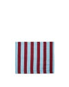La Doublej Stripe-print Tablemats (set Of 2) In Riga Bordeaux - Azzurro