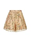 La Doublej Playa Shorts In Primavera Tweed Cream