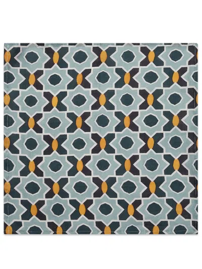 La Doublej Plaza Linen Napkins (set Of Two) In Blue