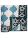 La Doublej Plaza Linen Tablecloth (180cm X 280cm) In Blue