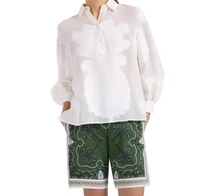 La Doublej Poet Cotton Jacquard Shirt In White