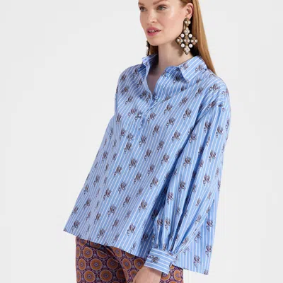 La Doublej Poet Shirt In Gryphos Light Blue