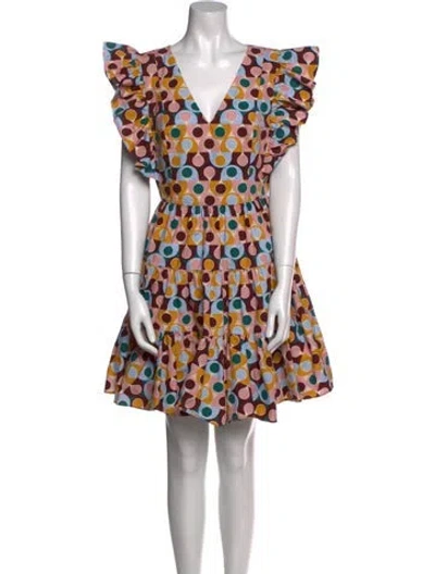 Pre-owned La Doublej Polka Dot Print Mini Dress In Pink