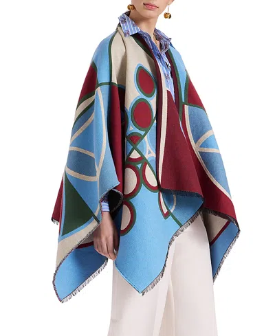 La Doublej Poncho In Blue