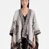 La Doublej Wool Blend Blanket Wrap In Herald Cream