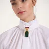 La Doublej Portal Brooch In Gold