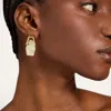 La Doublej Geometric Drop Earrings In Green