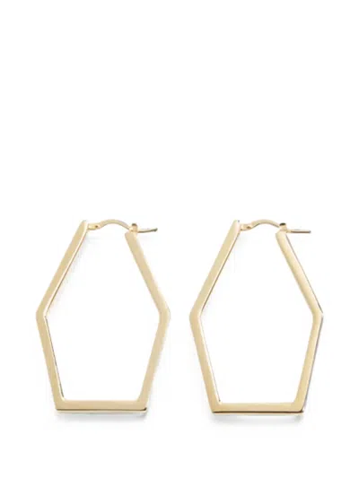 La Doublej Portal Geometric Hoop Earrings In Gold