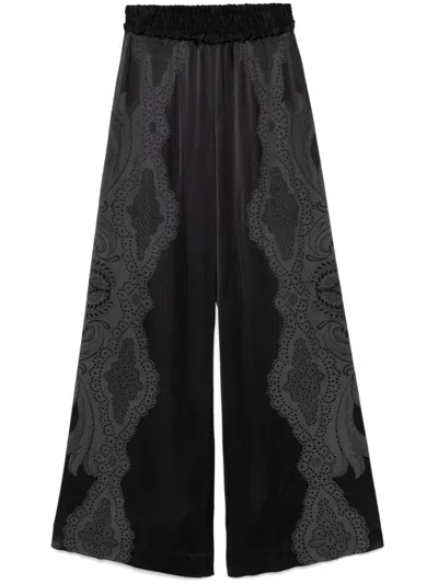 La Doublej Portal Laser Palazzo Pants In Black