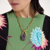 La Doublej Portal Necklace In Amethyst Gold