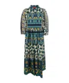 La Doublej Portofino Geometric Printed Midi Poplin Dress In Multi