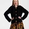 La Doublej Portrait Cardigan Black In Solid Black