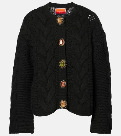 LA DOUBLEJ PORTRAIT EMBELLISHED CARDIGAN