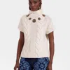 La Doublej Portrait Top In Solid Ivory