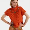 La Doublej Portrait Top In Solid Rust