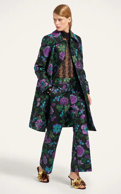 La Doublej Precious Coat In Botanical Black