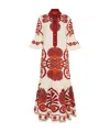 La Doublej La Double J Artemis Printed Cotton-poplin Maxi Dress In Red