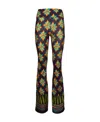 La Doublej Printed Bell Bottoms In Black