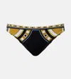 La Doublej Printed Bikini Bottoms In Black