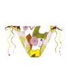 La Doublej Printed Bikini Briefs In Yellow
