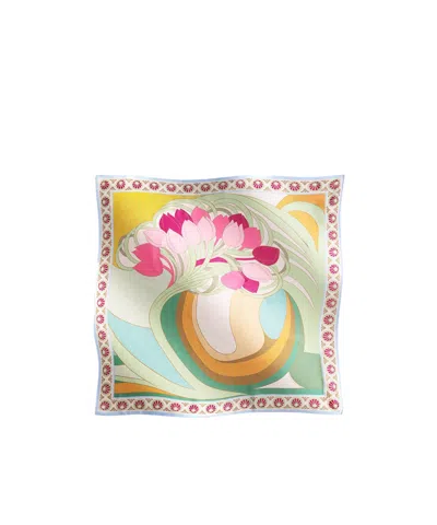 La Doublej Printed Border Scarf In Multi