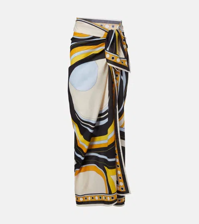La Doublej Printed Cotton Beach Cover-up In Multi