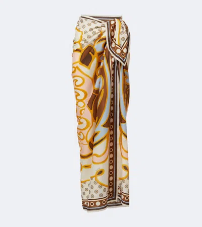 La Doublej Printed Cotton Beach Cover-up In Multi