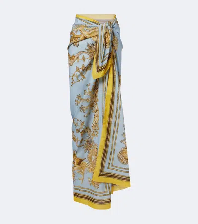 La Doublej Printed Cotton Beach Cover-up In Multi