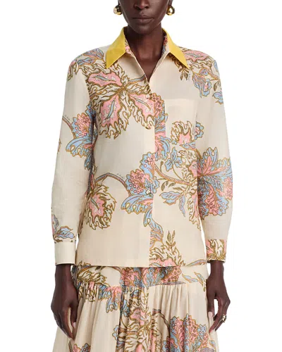La Doublej Printed Cotton Boy Shirt In Neutral