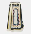 La Doublej Cotton Printed Midi Skirt In Multicoloured