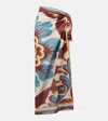La Doublej Printed Cotton Voile Beach Cover-up