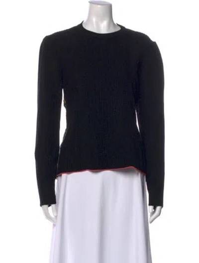 Pre-owned La Doublej Printed Crew Neck Top In Black