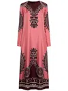La Doublej Long Sleeve Swing Dress In Pink
