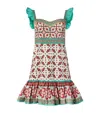 La Doublej Gingerbread Ruffled Printed Mini Dress In Multi
