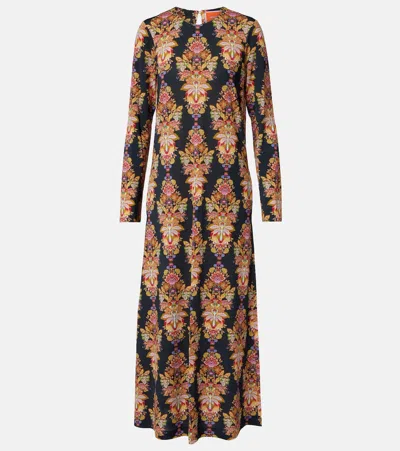 La Doublej Printed Jersey Maxi Dress In Multi