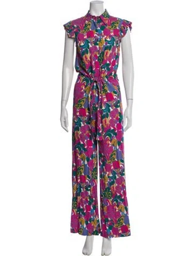 Pre-owned La Doublej Printed Jumpsuit In Pink