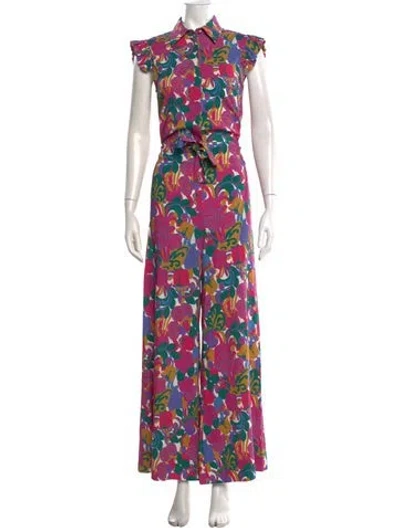 Pre-owned La Doublej Printed Jumpsuit In Pink