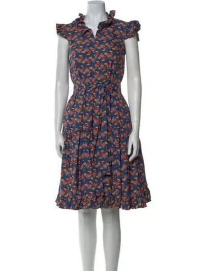 Pre-owned La Doublej Printed Knee-length Dress In Multi