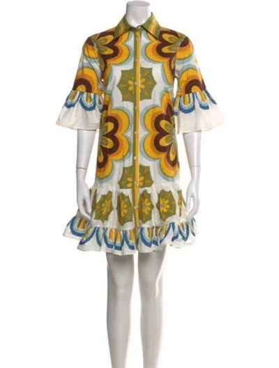 Pre-owned La Doublej Printed Knee-length Dress In Multi