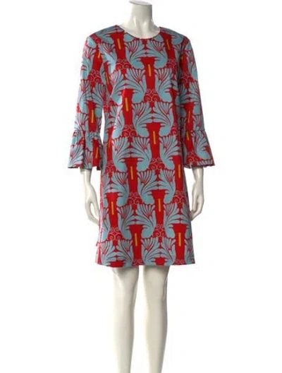 Pre-owned La Doublej Printed Knee-length Dress W/ Tags In Red
