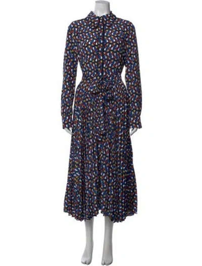 Pre-owned La Doublej Printed Long Dress In Black