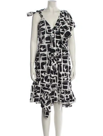Pre-owned La Doublej Printed Long Dress In Blue
