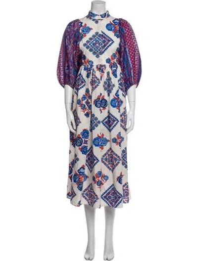 Pre-owned La Doublej Printed Long Dress In Multi