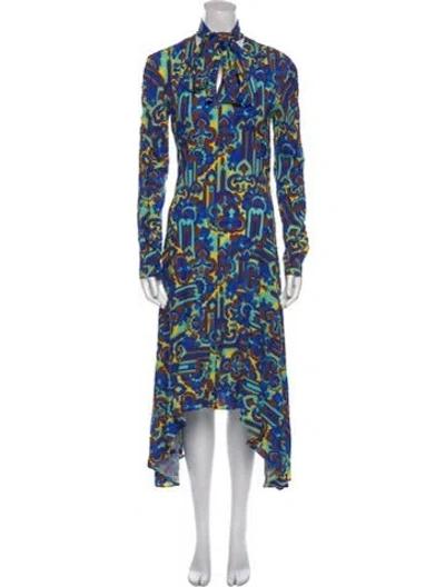 Pre-owned La Doublej Printed Long Dress In Multi