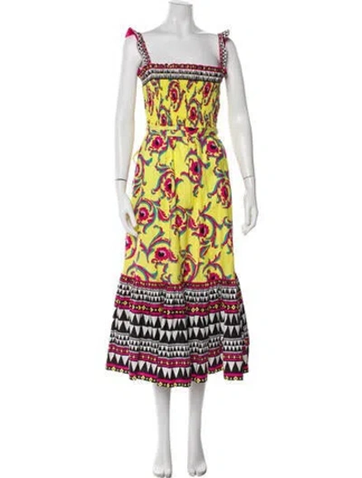 Pre-owned La Doublej Printed Long Dress In Multi