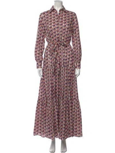 Pre-owned La Doublej Printed Long Dress In Multi